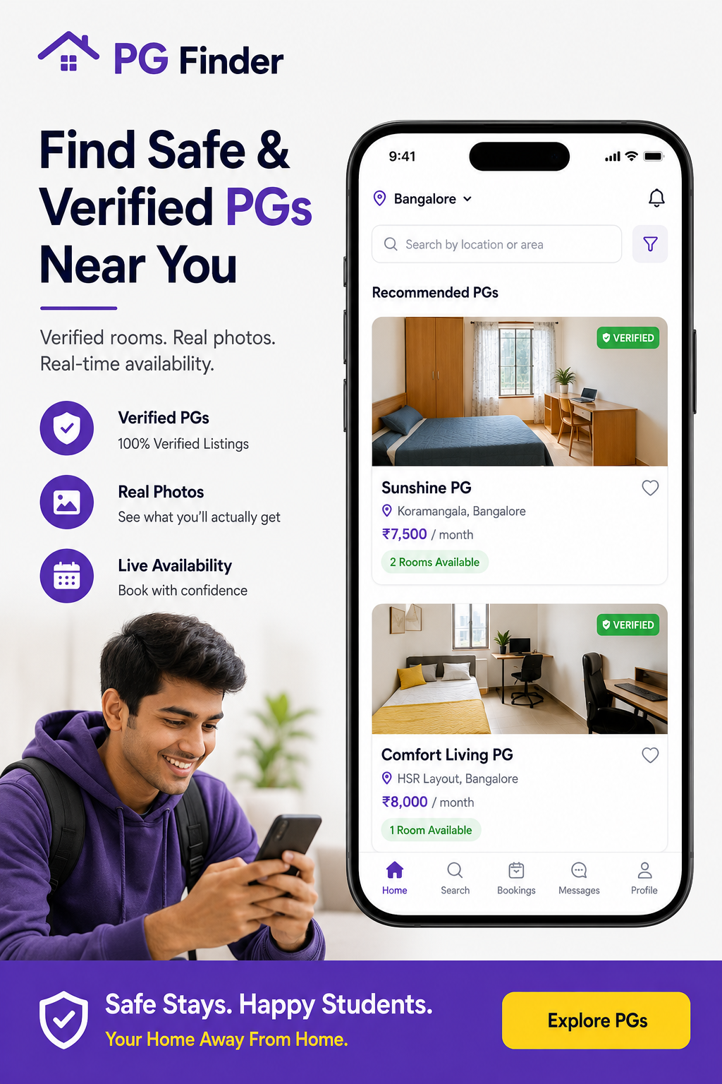 Hostel PG Discovery app